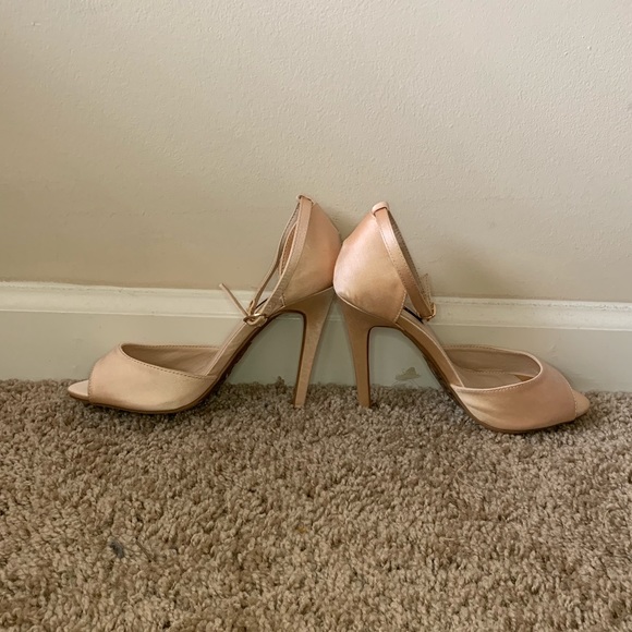 Champagne Ankle Strap Heels - Picture 5 of 5